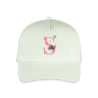 Kinder Snapback Cap personalisiert –  mit Anfangsbuchstaben "S" - Helles Mintgrün