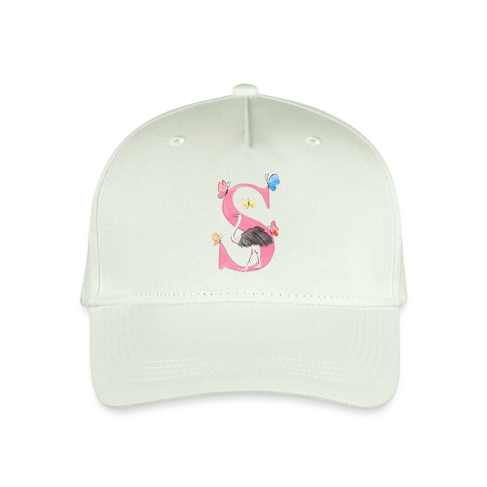 Kinder Snapback Cap personalisiert –  mit Anfangsbuchstaben "S" - Helles Mintgrün