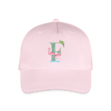 Kinder Snapback Cap personalisiert –  mit Anfangsbuchstaben "F" - Hellrosa