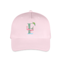 Kinder Snapback Cap personalisiert –  mit Anfangsbuchstaben "F" - Hellrosa