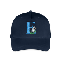 Kinder Snapback Cap personalisiert –  mit Anfangsbuchstaben "E" - Navy