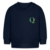 Baby Sweatshirt personalisiert – Bio-Baumwolle Buchstabe "Q" - Navy