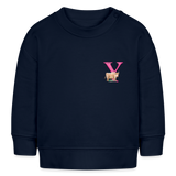 Baby Sweatshirt personalisiert – Bio-Baumwolle Buchstabe "Y" - Navy