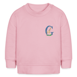 Baby Sweatshirt personalisiert – Bio-Baumwolle Buchstabe "G" - Hellrosa