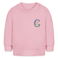Baby Sweatshirt personalisiert – Bio-Baumwolle Buchstabe "G" - Hellrosa