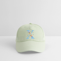 Kinder Snapback Cap personalisiert –  mit Anfangsbuchstaben "X" - Helles Mintgrün