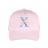 Kinder Snapback Cap personalisiert –  mit Anfangsbuchstaben "X" - Hellrosa