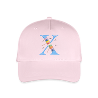 Kinder Snapback Cap personalisiert –  mit Anfangsbuchstaben "X" - Hellrosa