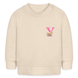Baby Sweatshirt personalisiert – Bio-Baumwolle Buchstabe "Y" - Weißgrau