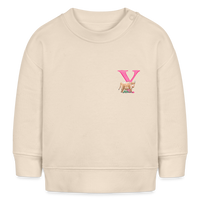 Baby Sweatshirt personalisiert – Bio-Baumwolle Buchstabe "Y" - Weißgrau