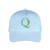 Kinder Snapback Cap personalisiert –  mit Anfangsbuchstaben "Q" - Hellblau