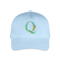 Kinder Snapback Cap personalisiert –  mit Anfangsbuchstaben "Q" - Hellblau