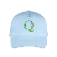 Kinder Snapback Cap personalisiert –  mit Anfangsbuchstaben "Q" - Hellblau