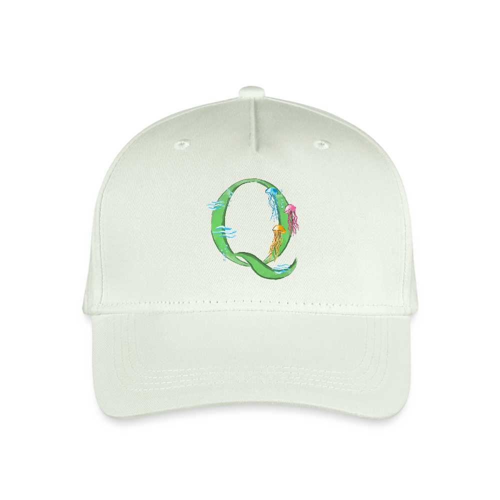 Kinder Snapback Cap personalisiert –  mit Anfangsbuchstaben "Q" - Helles Mintgrün