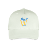 Kinder Snapback Cap personalisiert –  mit Anfangsbuchstaben "W" - Helles Mintgrün