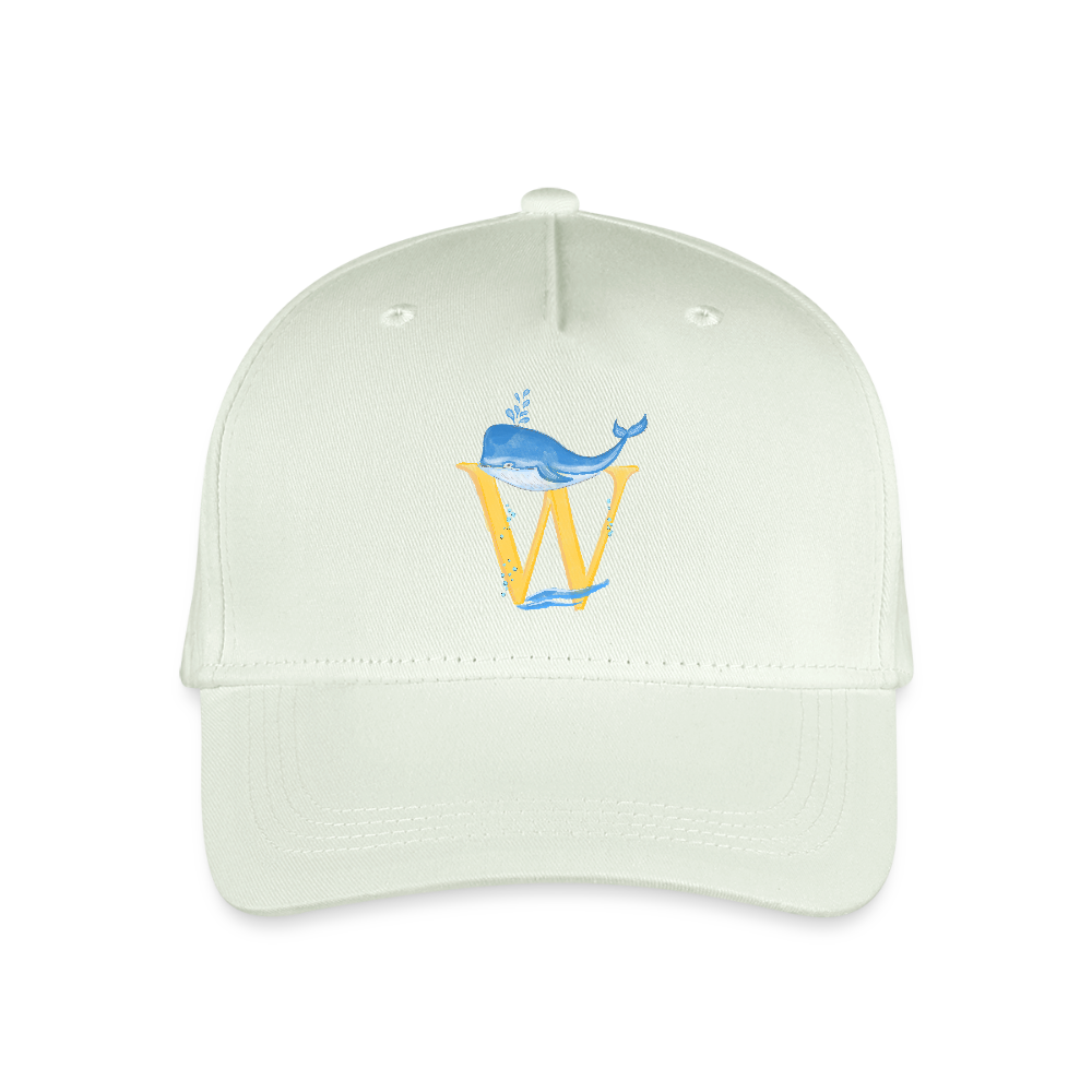 Kinder Snapback Cap personalisiert –  mit Anfangsbuchstaben "W" - Helles Mintgrün
