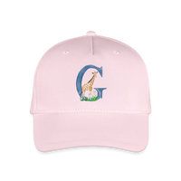 Kinder Snapback Cap personalisiert –  mit Anfangsbuchstaben "G" - Hellrosa