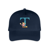 Kinder Snapback Cap personalisiert –  mit Anfangsbuchstaben "T" - Navy
