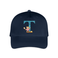Kinder Snapback Cap personalisiert –  mit Anfangsbuchstaben "T" - Navy