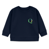 Baby Sweatshirt personalisiert – Bio-Baumwolle Buchstabe "Q" - Navy