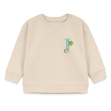 Baby Sweatshirt personalisiert – Bio-Baumwolle Buchstabe "I" - Weißgrau