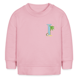 Baby Sweatshirt personalisiert – Bio-Baumwolle Buchstabe "I" - Hellrosa
