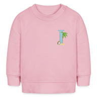 Baby Sweatshirt personalisiert – Bio-Baumwolle Buchstabe "I" - Hellrosa