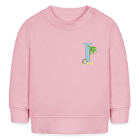 Baby Sweatshirt personalisiert – Bio-Baumwolle Buchstabe "I" - Hellrosa