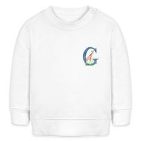 Baby Sweatshirt personalisiert – Bio-Baumwolle Buchstabe "G" - Weiß