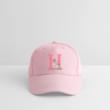 Kinder Snapback Cap personalisiert –  mit Anfangsbuchstaben "H" Hirsch - Hellrosa