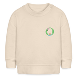 Baby Sweatshirt personalisiert – Bio-Baumwolle Buchstabe "O" - Weißgrau