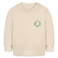 Baby Sweatshirt personalisiert – Bio-Baumwolle Buchstabe "O" - Weißgrau