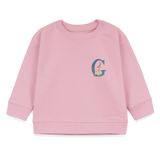 Baby Sweatshirt personalisiert – Bio-Baumwolle Buchstabe "G" - Hellrosa
