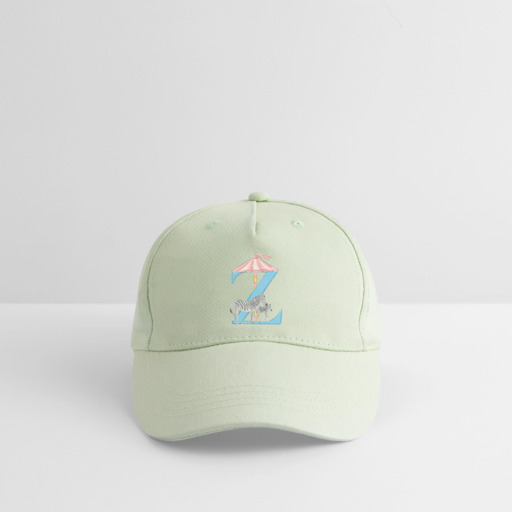 Kinder Snapback Cap personalisiert –  mit Anfangsbuchstaben "Z" - Helles Mintgrün