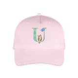 Kinder Snapback Cap personalisiert –  mit Anfangsbuchstaben "U" - Hellrosa