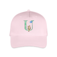 Kinder Snapback Cap personalisiert –  mit Anfangsbuchstaben "U" - Hellrosa