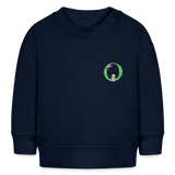 Baby Sweatshirt personalisiert – Bio-Baumwolle Buchstabe "O" - Navy