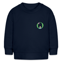 Baby Sweatshirt personalisiert – Bio-Baumwolle Buchstabe "O" - Navy