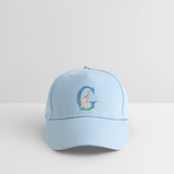 Kinder Snapback Cap personalisiert –  mit Anfangsbuchstaben "G" - Hellblau