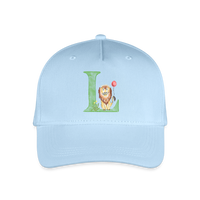 Kinder Snapback Cap personalisiert –  mit Anfangsbuchstaben "L" - Hellblau