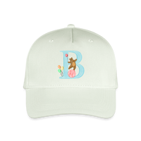 Kinder Snapback Cap personalisiert –  mit Anfangsbuchstaben "B" - Helles Mintgrün