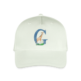 Kinder Snapback Cap personalisiert –  mit Anfangsbuchstaben "G" - Helles Mintgrün
