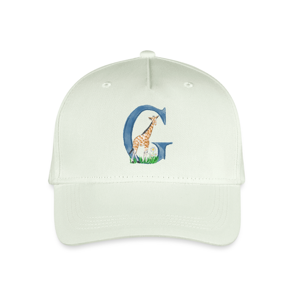 Kinder Snapback Cap personalisiert –  mit Anfangsbuchstaben "G" - Helles Mintgrün
