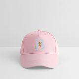 Kinder Snapback Cap personalisiert –  mit Anfangsbuchstaben "B" - Hellrosa