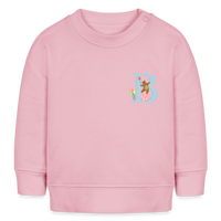 Baby Sweatshirt personalisiert – Bio-Baumwolle Buchstabe "B" - Hellrosa