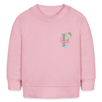 Baby Sweatshirt personalisiert – Bio-Baumwolle Buchstabe "F" - Hellrosa