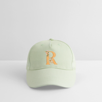 Kinder Snapback Cap personalisiert –  mit Anfangsbuchstaben "R" Rosie - Helles Mintgrün