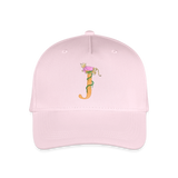 Kinder Snapback Cap personalisiert –  mit Anfangsbuchstaben "J" Rosa - Hellrosa