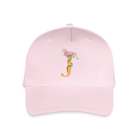 Kinder Snapback Cap personalisiert –  mit Anfangsbuchstaben "J" Rosa - Hellrosa