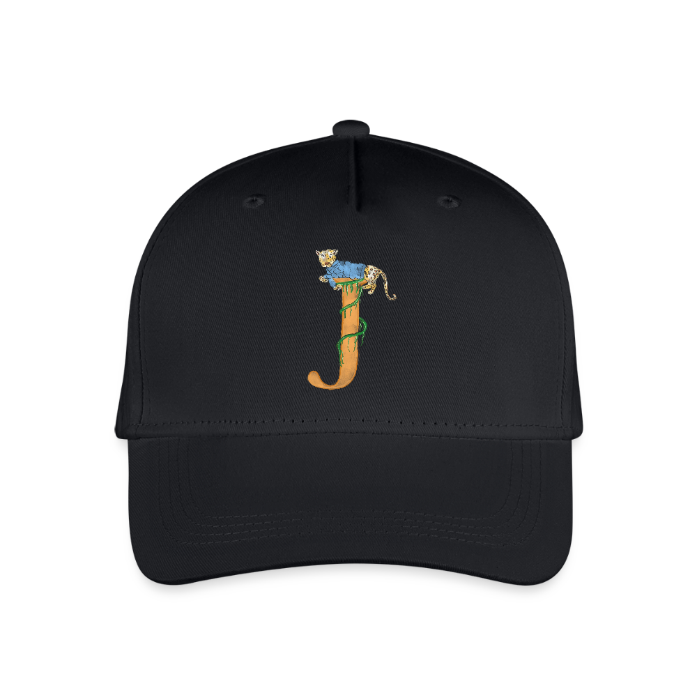 Kinder Snapback Cap personalisiert –  mit Anfangsbuchstaben "J" Blau - Schwarz